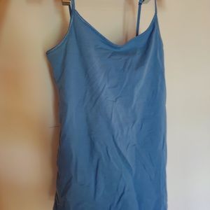 Justice girls blue cami with built in bra